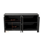 Armoire miroir 4 portes marron/gris – Foyer de 2 personnes