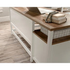 Bureau d'angle Jamocha Wood, 1 personne, 4 tiroirs
