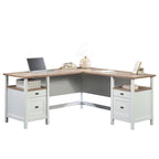Bureau d'angle Jamocha Wood, 1 personne, 4 tiroirs