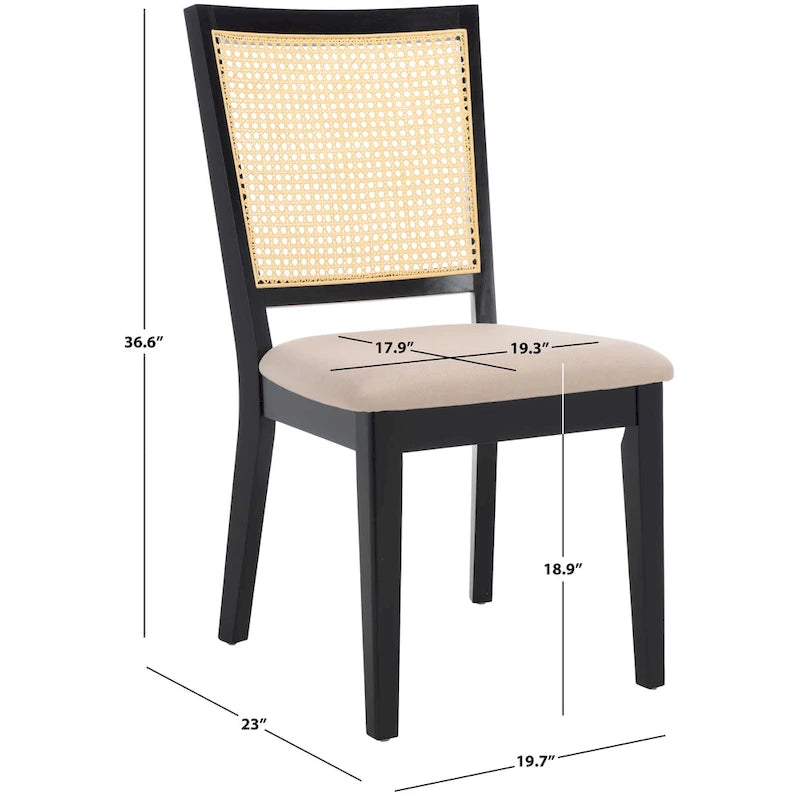 SAFAVIEH Home Margo Chaise de salle à manger 19 pouces [ENSEMBLE de 2]. - 20Lx23Px37H