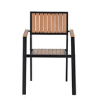 Ensemble de salle à manger extérieur extensible 7 pièces avec table extensible et 6 chaises avec accoudoirs