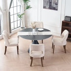 Lot de 4 chaises de salle à manger rembourrées en tissu