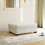 Pouf d'appoint surdimensionné en velours côtelé moderne