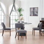Lot de 4 chaises de salle à manger rembourrées en tissu