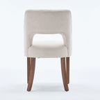 Lot de 4 chaises de salle à manger rembourrées en tissu
