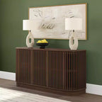 Buffet en bois massif Plank+Beam Contour avec 3 portes, meuble TV 59 po pour salon