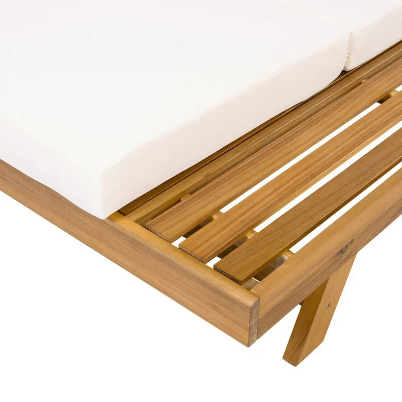 Christopher Knight Home - Ensemble de 2 chaises longues d'extérieur en bois d'acacia Michael