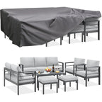 AECOJOY Ensemble de 7 Meubles de Jardin en Aluminium pour Extérieur