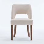 Lot de 4 chaises de salle à manger rembourrées en tissu
