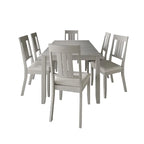Ensemble de salle à manger classique 7 pièces en bois CraftPorch