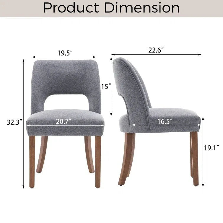 Lot de 4 chaises de salle à manger rembourrées en tissu