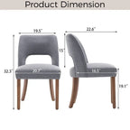 Lot de 4 chaises de salle à manger rembourrées en tissu